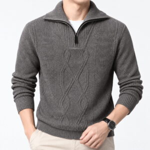 Men’s Thick Thermal Half-Zip Knitting Sweater