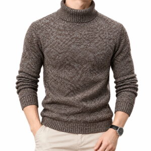 Men’s Turtleneck Long-Sleeve Knit Sweater