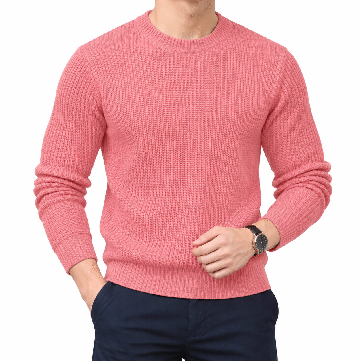 Men’s Twisted String Cable Knit Pullover Sweater - Image 6