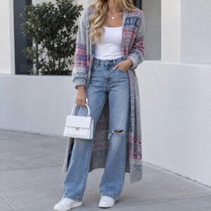 Women's Fringed Cardigan Sweater Coat
