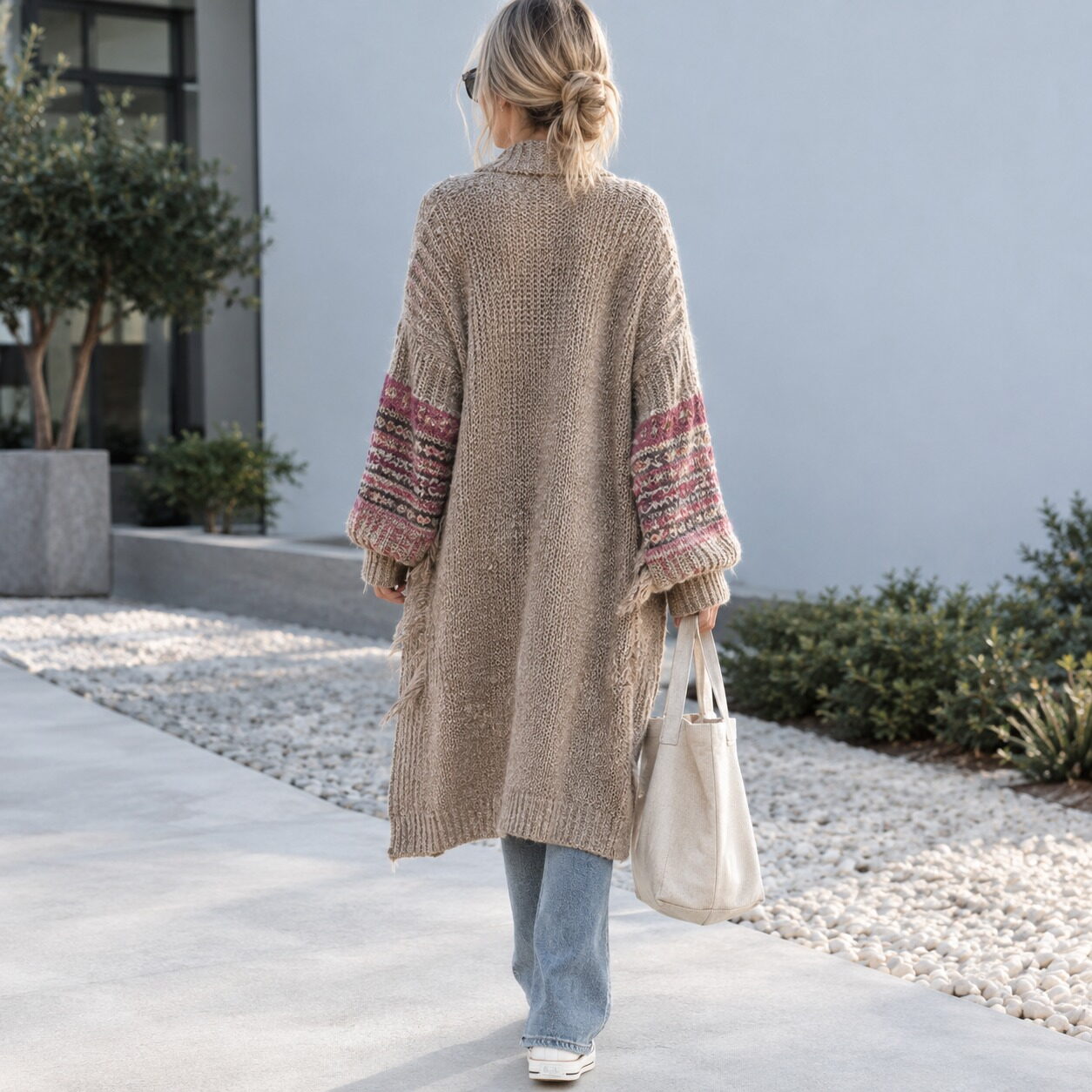 Women's Fringed Cardigan Sweater Coat - Image 4
