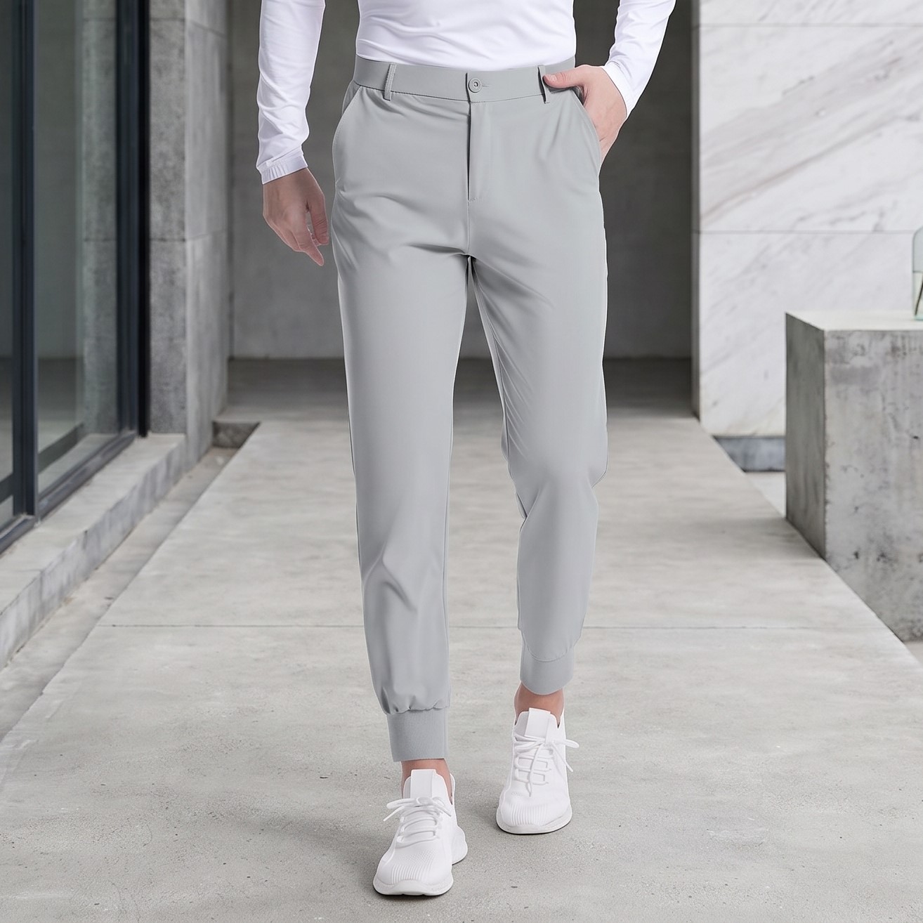 Men Slim-Fit All-Season Performance Pants - Image 3