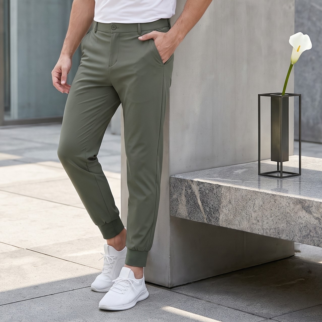 Men Slim-Fit All-Season Performance Pants - Image 4